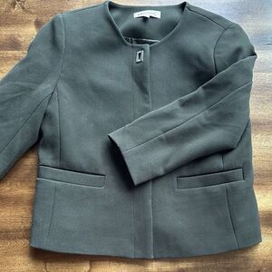 Philosophy Republic Clothing Olive Green Collarless Blazer Jacket Womens‎ Size 6